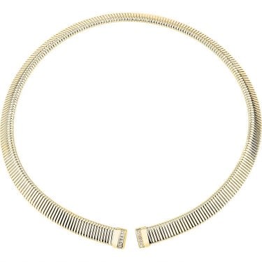 Morellato Onda Crystal Choker Gold Tone Necklace 12.2cm