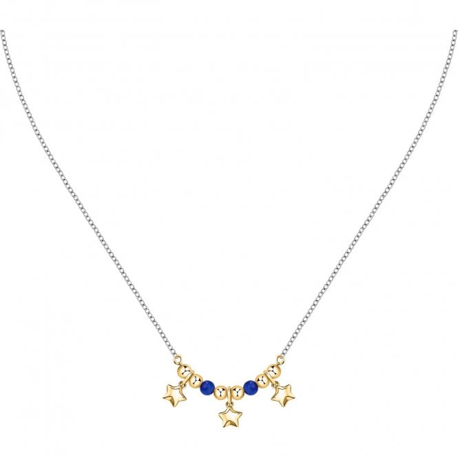 Morellato  Talismani Blue Agate Star Two Tone Necklace 40-45cm