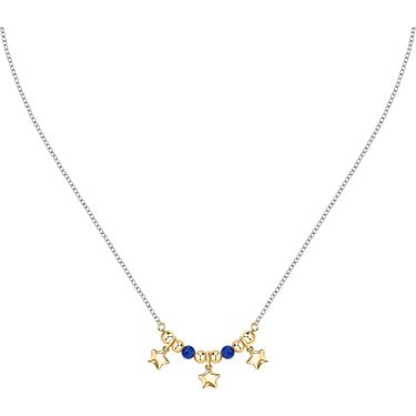 Morellato Talismani Blue Agate Star Two Tone Necklace 40-45cm