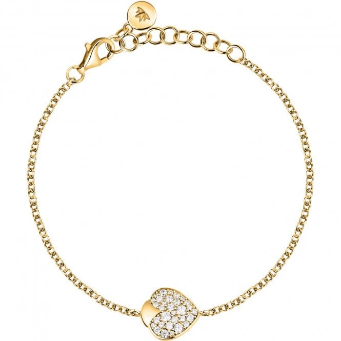 Morellato  Talismani Crystal Heart Gold Tone Bracelet 16-19cm