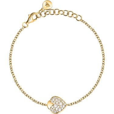 Morellato Talismani Crystal Heart Gold Tone Bracelet 16-19cm