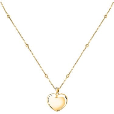 Morellato Talismani Heart Ball Chain Gold Tone Necklace 40-45cm