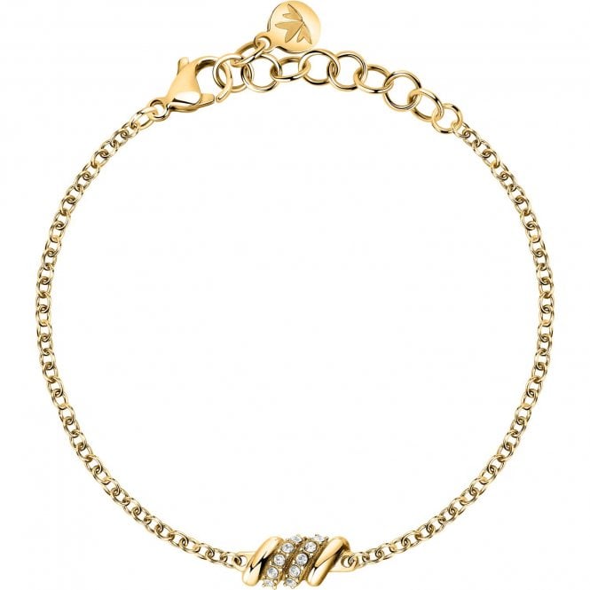 Morellato  Torchon Crystal Gold Tone Bracelet 16-19cm