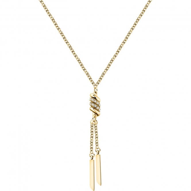 Morellato  Torchon Crystal Hanging Gold Tone Necklace 38-42cm