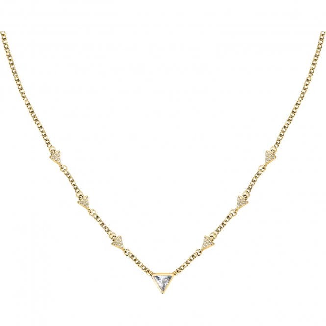 Morellato  Trilliant Crystal Gold Tone Necklace 40-45cm