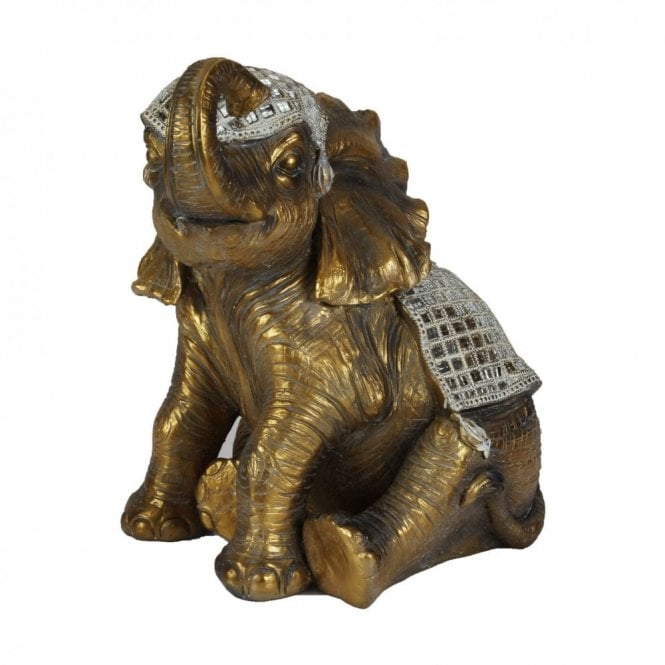 Naturecraft  Sitting Elephant Figurine 44cm x 36cm x 35.5cm