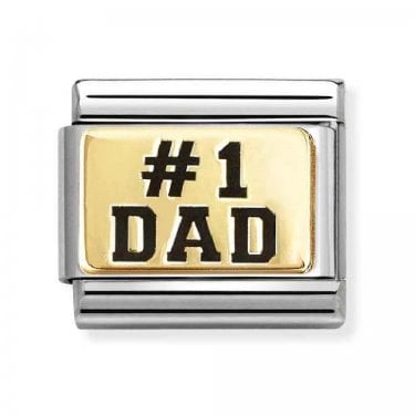 Nomination #1 DAD Yellow Gold Charm
