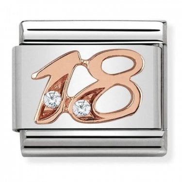 Nomination 18 CZ Rose Gold