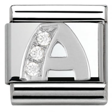 Nomination A Initial Silver Shine Charm