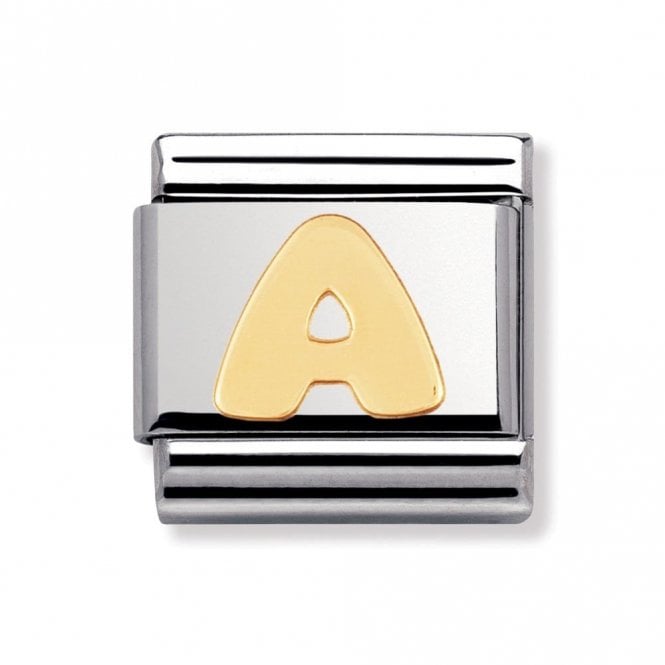 Nomination  A Initial Yellow Gold 