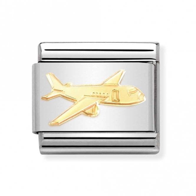 Nomination  Aeroplane Yellow Gold Charm