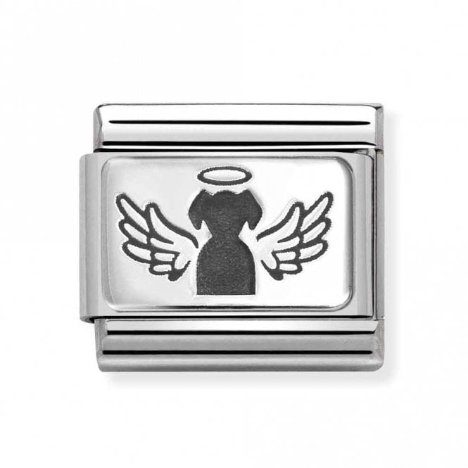 Nomination  Angel Dog Silver Shine Charm