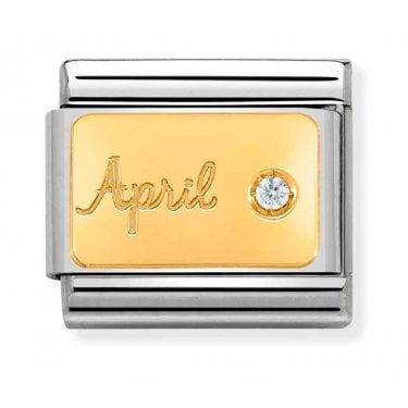 Nomination April Diamond Yellow Gold Charm