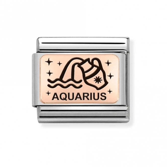 Nomination  Aquarius Rose Gold Charm