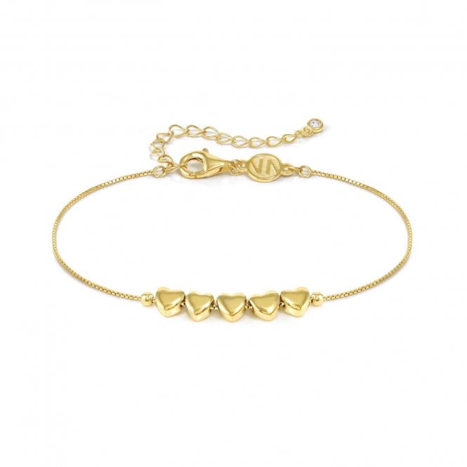 Nomination  Armonica 5 Hearts Gold Tone Bracelet 3 x 0.45cm, 15-19cm