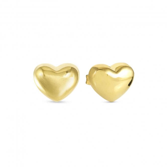 Nomination  Armonica Heart Gold Tone Stud Earrings 1.4 x 1.2cm
