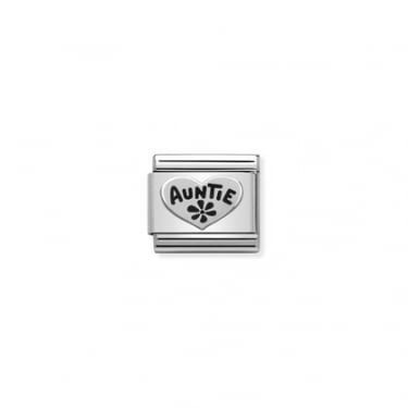 Nomination Auntie Heart Silver Shine 
