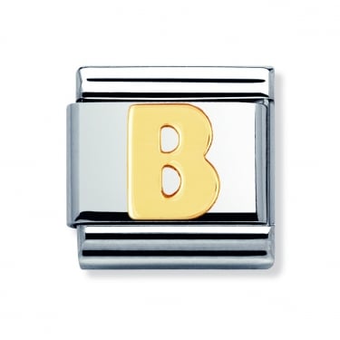 Nomination B Initial Yellow Gold 