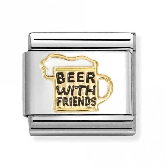 Nomination  Beer with Friends Yellow Gold Charm