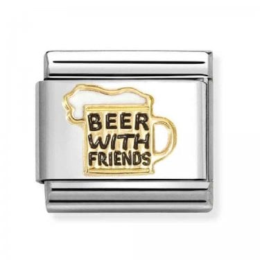 Nomination Beer with Friends Yellow Gold Charm
