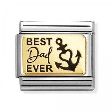 Nomination Best Dad Ever Yellow Gold Charm