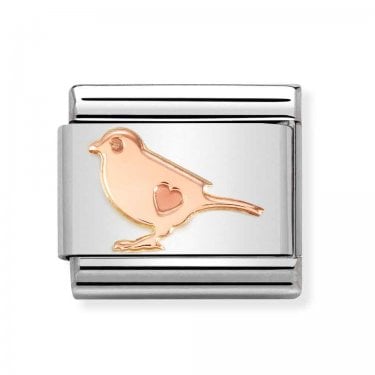 Nomination Bird Rose Gold Charm