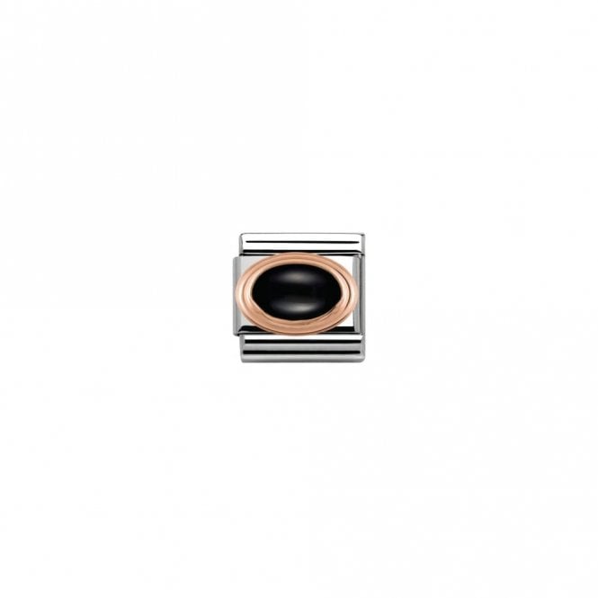 Nomination  Black Agate Rose Gold