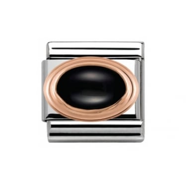 Nomination Black Agate Rose Gold