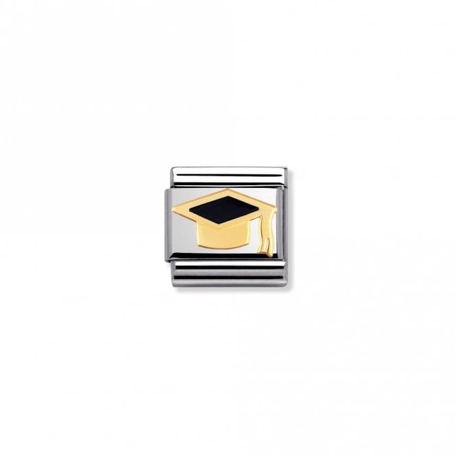 Nomination  Black Graduation Hat Yellow Gold