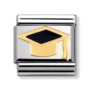Nomination Black Graduation Hat Yellow Gold