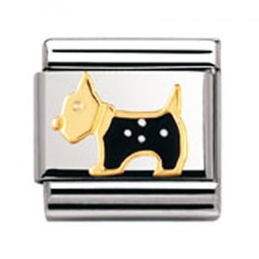 Nomination Black Terrier Dog Yellow Gold
