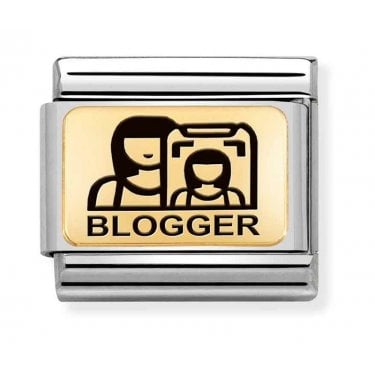 Nomination Blogger Yellow Gold Charm
