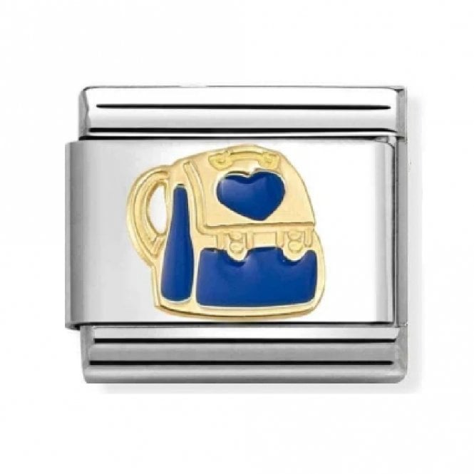 Nomination  Blue Backpack Yellow Gold Charm