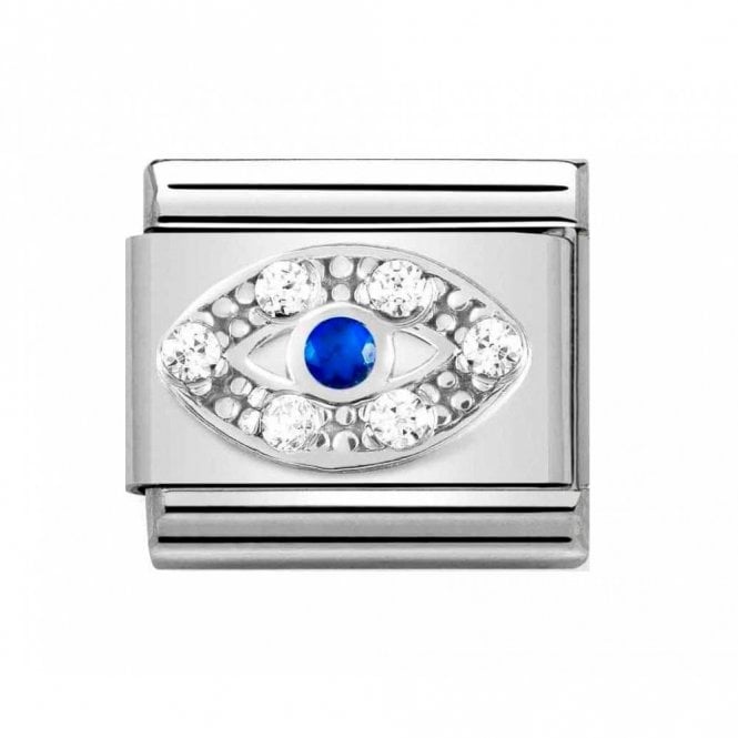 Nomination  Blue CZ Eye Silver Shine Charm