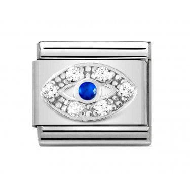 Nomination Blue CZ Eye Silver Shine Charm