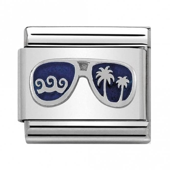 Nomination  Blue Miami Sunglasses Silver Shine
