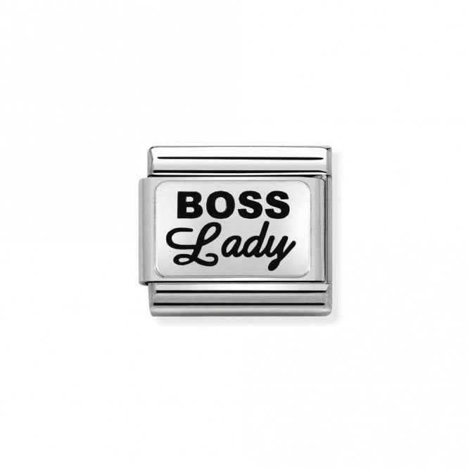 Nomination  BOSS Lady Writing Silver Shine