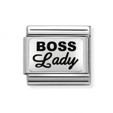 Nomination BOSS Lady Writing Silver Shine