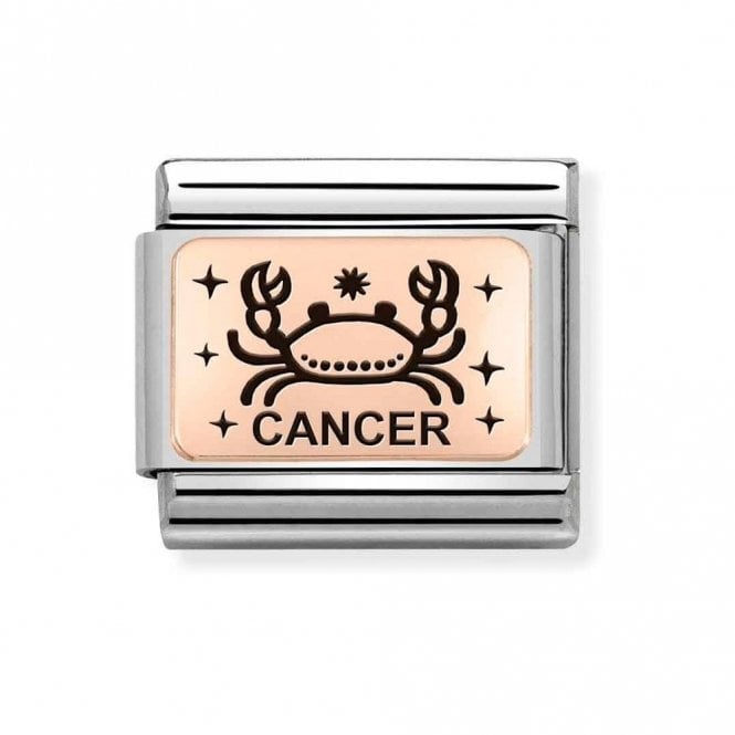 Nomination  Cancer Rose Gold Charm