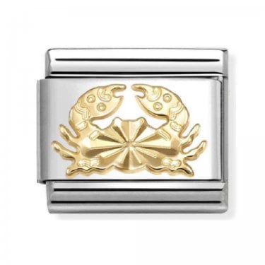 Nomination Cancer Zodiac Etched Yellow Gold Charm