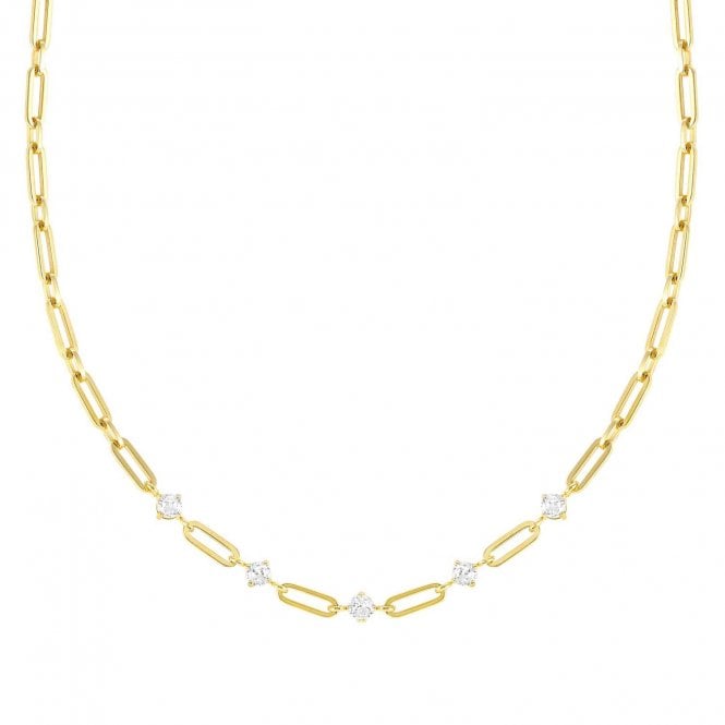 Nomination  Chainofstyle CZ Gold Tone Stainless Steel Necklace 46cm