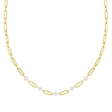 Nomination Chainofstyle CZ Gold Tone Stainless Steel Necklace 46cm
