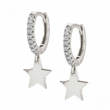 Nomination Chic & Charm Sterling Silver Star CZ Hoop Earrings