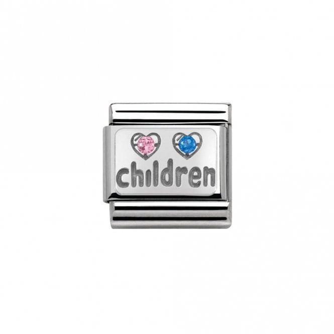 Nomination  Children Pink and Blue CZ Silver Shine