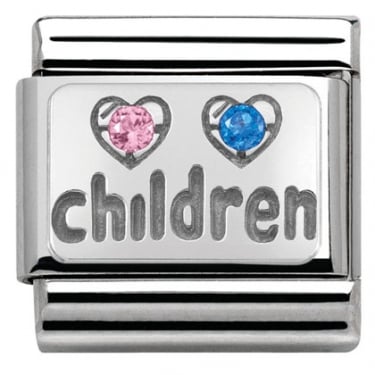 Nomination Children Pink and Blue CZ Silver Shine