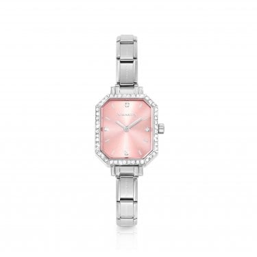 Nomination Classic Paris Rectangular CZ Pink Watch