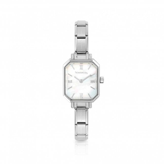 Nomination  Classic Paris Rectangular Mother of Pearl Silver Watch