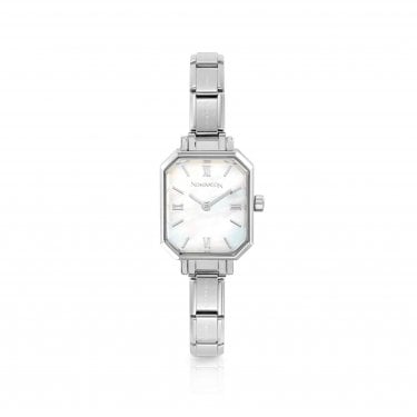 Nomination Classic Paris Rectangular Mother of Pearl Silver Watch