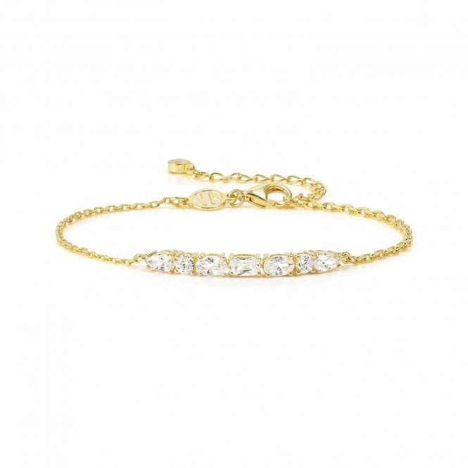 Nomination  Colour Wave Aurora CZ Gold Tone Bracelet 3.1 x 0.4cm, 16-20cm