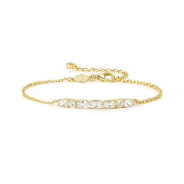Nomination Colour Wave Aurora CZ Gold Tone Bracelet 3.1 x 0.4cm, 16-20cm